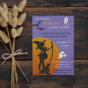 Halloween Heksenbaby Shower Geesten Vleermuizen Kaart