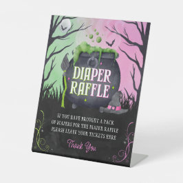 Halloween Heksenbaby Shower Luiers Raffle Tafel Reclamebord Met Voetstuk