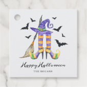 Halloween heksenbenen en Pet Bedankjes Labels (Voorkant)