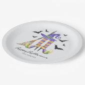 Halloween heksenbenen en Pet Papieren Bordje (Gekanteld)