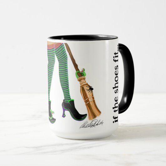 Halloween heksenbenen en schoenen, Als de schoenen Mok (Voorkant rechts)