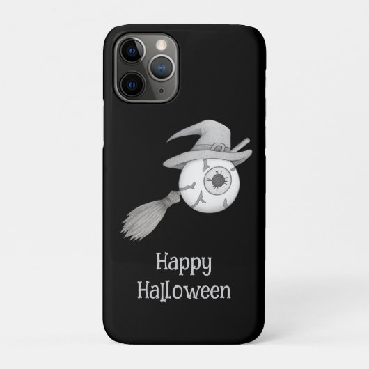 Halloween heksenbezem en enge oogbol Case-Mate iPhone case (Achterkant)