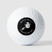 Halloween heksenbezem en enge oogbol golfballen (Voorkant)
