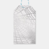 Halloween heksenbezem, enge oogbol, spinnenweb cadeaulabel (Achterkant)