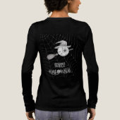 Halloween heksenbezem, enge oogbol, spinnenweb Tri-Blend shirt (Achterkant)