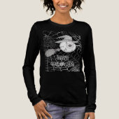 Halloween heksenbezem, enge oogbol, spinnenweb Tri-Blend shirt (Voorkant)