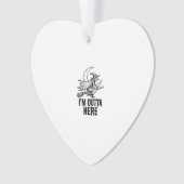 Halloween Heksenbezem Grappige Vintage Gravure Ont Ornament (voorkant)