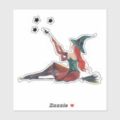 Halloween heksenbroom van Renee Lavoie Sticker (Vel)