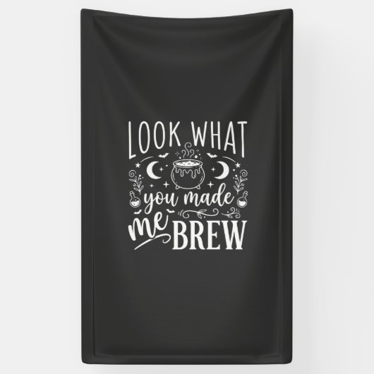 Halloween Heksenbrouwsel Grappig Toverdrank Ontwer Spandoek (Verticaal)