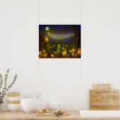 Halloween heksendanser in het moonlight poster (Keuken)