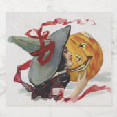 Halloween Heksendruk: Magische Jack o Lantern Bier Etiket (Enkel label)