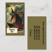 Halloween Heksenfeest Vrijgezellenfeest Informatiekaartje (Voorkant / Achterkant)