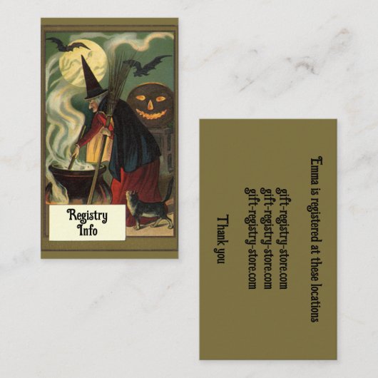 Halloween Heksenfeest Vrijgezellenfeest Informatiekaartje (Voorkant / Achterkant)