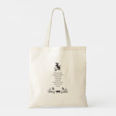 Halloween heksengedicht Tote Bag (Achterkant)
