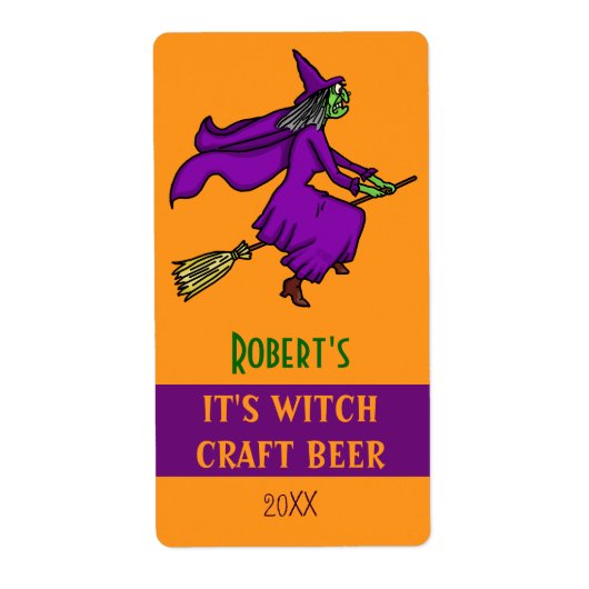 Halloween Heksenheksen Ambacht Bier Fles Brouwen Etiket (Voorkant)