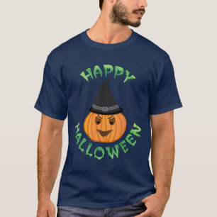 Halloween Heksenhoed Pompoen Cute Griezeldesign T-shirt