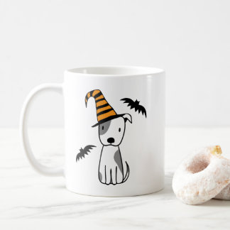 Halloween heksenhond met vleermuizen koffiemok
