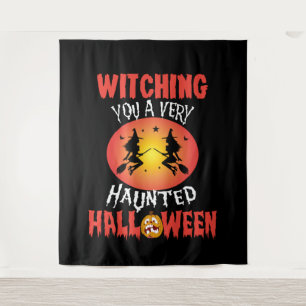 Halloween Heksenhuis ACHTERGROND Wandkleed