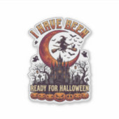Halloween Heksenkasteel Maan Klaar_1 Sticker (Voorkant)