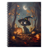 Halloween Heksenkat Notitieboek (Voorkant)