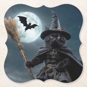 Halloween Heksenkat Onderzetters