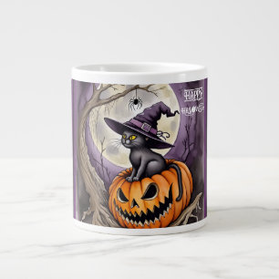 Halloween, Heksenkat op Jack O Lantern Grote Koffiekop