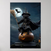 Halloween Heksenkat Poster (Voorkant)