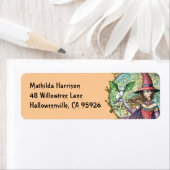 Halloween Heksenkat Retouradres Labels (Insitu)