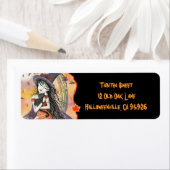 Halloween Heksenkat Retouradreslabels Etiket (Insitu)