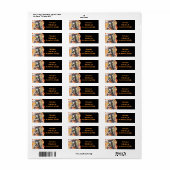 Halloween Heksenkat Retouradreslabels Etiket (Full Sheet)