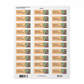 Halloween Heksenkat Retouradreslabels Etiket (Full Sheet)
