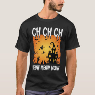 Halloween Heksenkatten Spookhuis Meow T-shirt