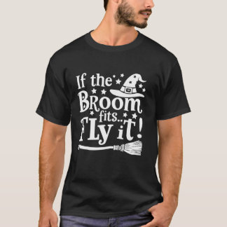 Halloween heksenliefhebber Spooky Witchy Broom Tri T-shirt