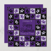 Halloween heksenmozaïek kaart (Voorkant / Achterkant)