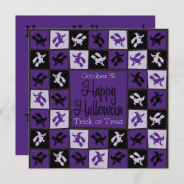 Halloween heksenmozaïek kaart