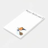 Halloween Heksenpompoen Flying Sticky Notes (Schuin)