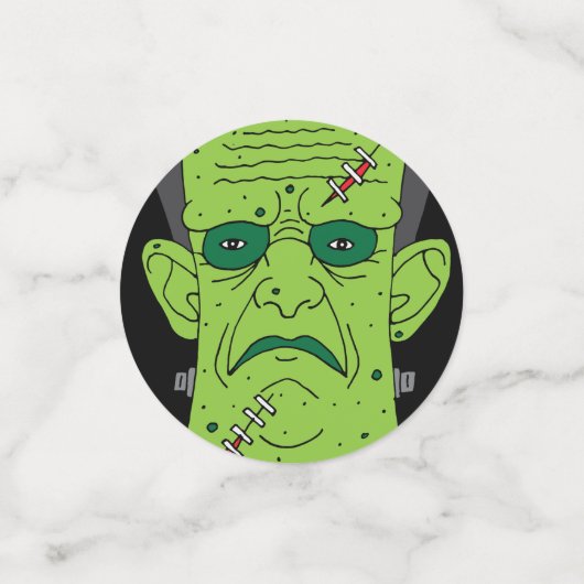 Halloween Heksenpompoen Frankenstein Monster Confetti (Kleine voorkant)