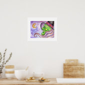 Halloween Heksenposter Poster (Keuken)