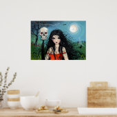 Halloween Heksenposter van Molly Harrison Poster (Keuken)