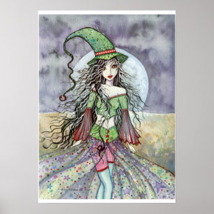 Halloween Heksenposterprint van Molly Harrison Poster