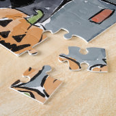 Halloween heksenpuzzel legpuzzel (Zijkant)
