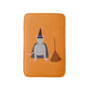 Halloween Heksenrat en bezem Badmat