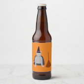 Halloween Heksenrat en Bezem Bier Etiket (Voorkant)