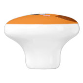 Halloween Heksenrat en bezem Keramische Knop (Zijkant)