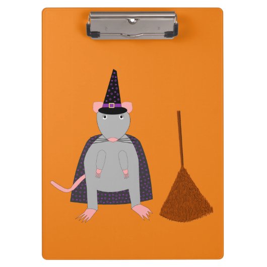 Halloween Heksenrat en bezem Klembord (Voorkant)