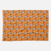 Halloween Heksenrat en bezem Patterned Theedoek (Horizontaal)