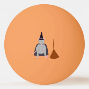 Halloween Heksenrat en bezem Pingpongbal