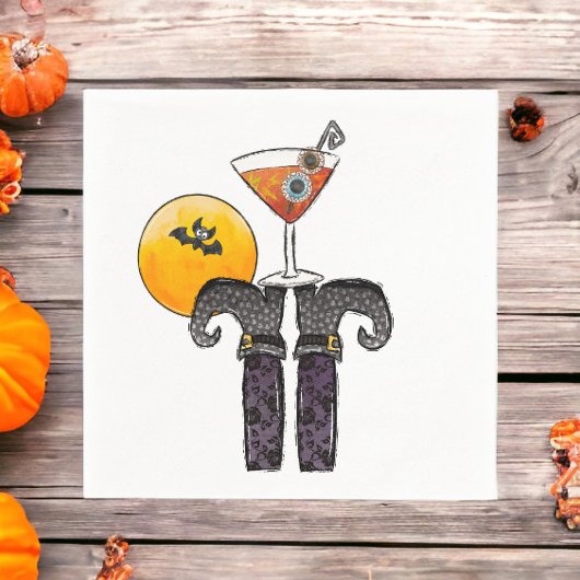 Halloween Heksenschoenen Drink Servet