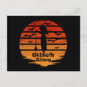Halloween heksenseizoen feestdagenkaart (Voorkant)