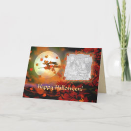 Halloween heksenvlucht voor foto kaart